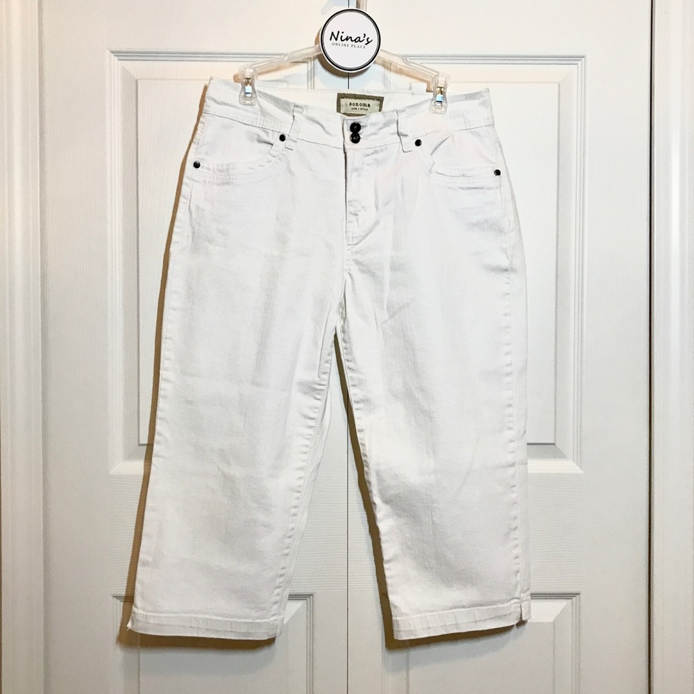 Sonoma Women’s Denim Capri Jeans White Size 10